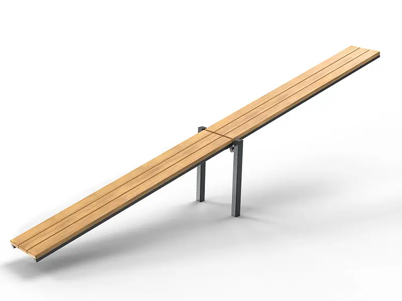 Agility-Wippe für Hunde aus Holz mit Metallgestell